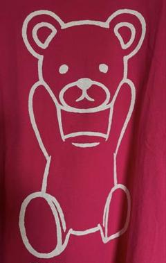 クマイラスト 半袖Tシャツ ピンク　S