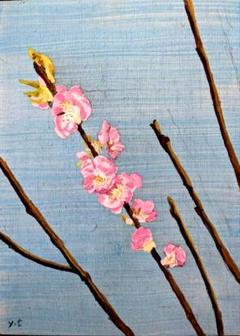 値下げ交渉あり。超美品！桜の花　金箔　油彩画 値下げ交渉あり。超美品！桜の花金箔油彩画