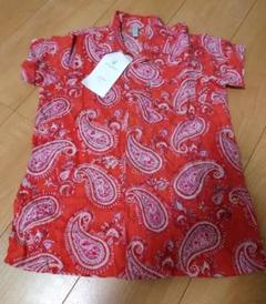 新品未使用 アノーキ ANOKHI 子供用 ペイズリー柄シャツ 116cm