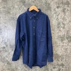 センス抜群✨Aquascutum【XL】ネイビー ボタンダウンシャツ XL