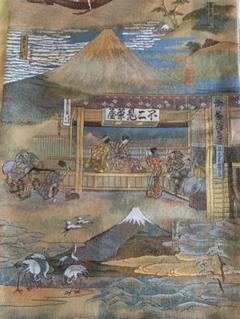 純金箔　プラチナ箔　帯　葛飾北斎　富嶽三十景　元値68万円の品 純金箔 プラチナ箔 帯 葛飾北斎 富嶽三十景 元値68万円の品
