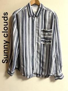 Sunny clouds ストライプ長袖シャツLB