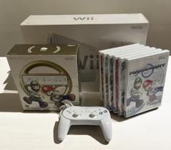 wii 本体セット マリオカート　専用ハンドル　すぐに遊べます RVL-001