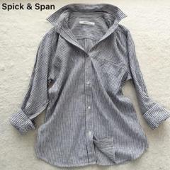 美品【SPICK AND SPAN】F 麻100％ ストライプ五分袖カットソー スピック＆スパン(Spick and Span) レディース シャツ の一覧