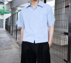 短丈　ライトブルー 半袖シャツ