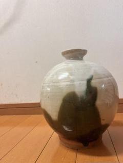 グラデーション緑色の陶器花瓶 九谷敏凰青緑のグラデーション 陶器花瓶 - メルカリ