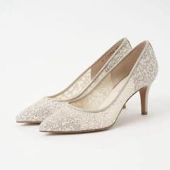 DIANA プラチナ グリッター ハイヒール DIANA グリッターパンプス正規 品