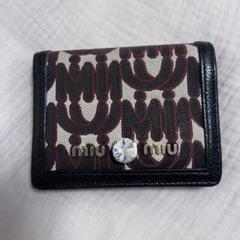 MIU MIU ロゴプリント 二つ折り財布