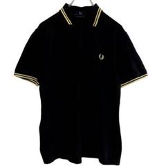 美品 FRED PERRY 黒×金England製 半袖ポロシャツ