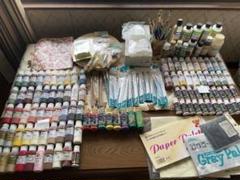 トールペイント 画材 色々セット（アクリル絵の具 新古合わせて