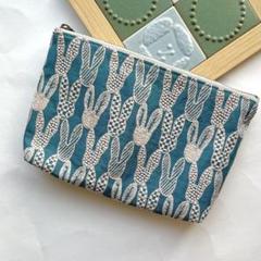 ミナペルホネン pomppia ポンピア 長財布 ハンドメイド ブルー