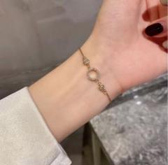 大人気　ブレスレット ゴールド おしゃれ シンプル 丸　サークル　女性らしい