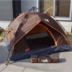ワンタッチテント コンパクト 軽量 テント ブラウン 新品未使用