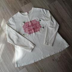 Shirley Temple 花柄刺繍 長袖カットソー 130cm