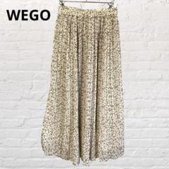 WEGO♡ウィゴー 花柄ロングスカート ベージュ系 ウエストゴム ゆったり 古着