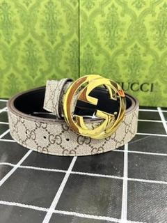 GUCCI ベルト バックル GG ロゴ　レザー　シルバー　ブラック GUCCI ブラックレザーベルト GGロゴ - メルカリ