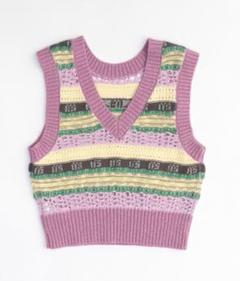 新品タグ付き メゾンスペシャル マルチカラーニットベスト MAISON SPECIAL（メゾンスペシャル）の「Multicolor Knit Vest