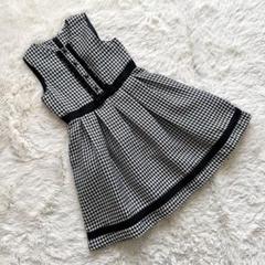 【西松屋】子ども　ドレス　ワンピース　ノースリーブ　ツイード　黒　120