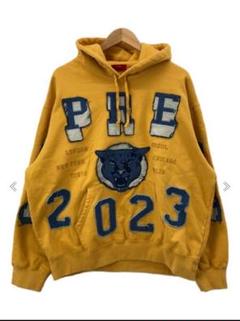 Supreme イエロー フード付きパーカー 総柄 ジャガー L