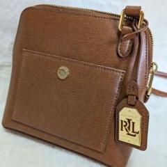 Lauren Ralph Lauren ブラウン　ショルダーバッグ スクエア