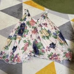 rienda フラワープリント ノースリーブチュニック FREEサイズ