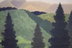 真作/斎内一秀/青緑連山山水図/桐共箱付/布袋屋掛軸HH-751 真作/斎内一秀/青緑連山山水図/桐共箱付/布袋屋掛軸HH-751