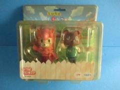 【絶品】 任天堂◎とびだせどうぶつの森◎リサたぬきちソフビフィギュア ゲームキャラクター