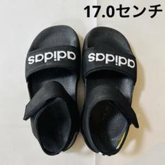 【中古】adidas アディダス ブラック キッズサンダル 17