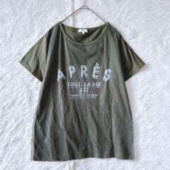 ハッシュアッシュ　異素材切替Ｔシャツ　英字ロゴ　綿混　カジュアル　薄手　お出かけ