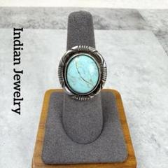 NAVAJO Indian Jewelry ターコイズシルバーリング 12号