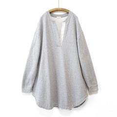 美品 キャナルジーン arc スキッパーワンピース オーバーサイズ ひざ丈
