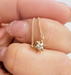 ジャンク】pm850 一粒ダイヤ0.1ct ネックレス