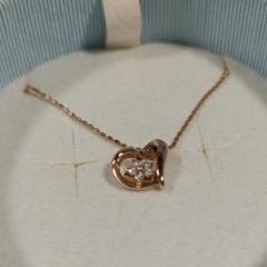 4℃★K10 ハートダイヤネックレス★アガット★エテ★スタージュエリー 4℃☆K10 ハートダイヤネックレス☆アガット☆エテ☆スター