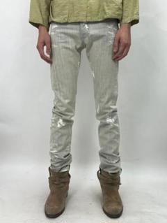 DIOR HOMME 09AW SKINNY PAINT DENIM PANTS