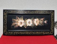 ハンドメイド　トールペイント　壁飾り　壁掛け　りんごの花