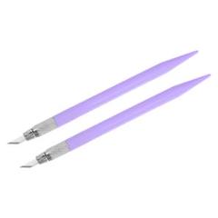 アートクラフトナイフセット 2個の彫刻刀 パープル