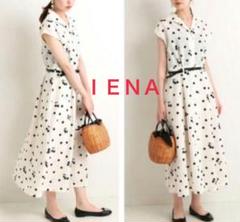 結婚祝い IENAsese♡チェリー柄ワンピースシャツワンピースレトロドット ワンピース