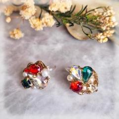 ノンホールピアス　アクセサリー　ビジュー　キラキラ　イヤリング　[mc0312]