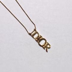 Christian Dior クリスチャンディオール ロゴ ネックレス ゴールド