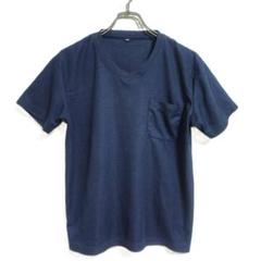 コーナン 半袖 Tシャツ ネイビー Vネック 薄手 M ポケット インナー 夏