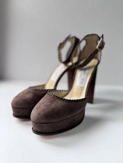 未使用　JIMMY CHOO ブラウン スエード ミュール 36