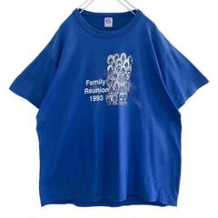 US古着 90s ラッセルアスレティック プリント 半袖 Tシャツ ブルー
