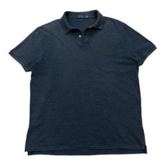美品 Polo Ralph Lauren ポロシャツ ネイビー系 ノイズ柄