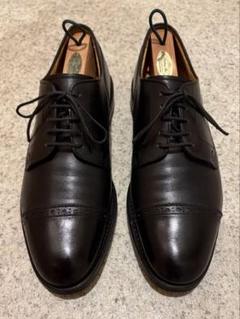 【美品】　革靴　トレーディングポスト パンチドキャップトゥ シューツリー付