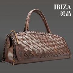 【美品】IBIZA ハンドバッグ イントレチャート パッチワーク 0822 美品】IBIZA ハンドバッグ イントレチャート パッチワーク 0822
