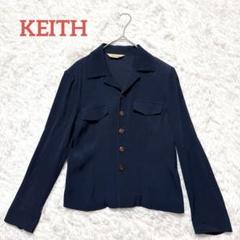 【大きいサイズ 2XL】KEITH キース ノーカラージャケット ネイビー クールクロスジャケット｜ジャケット・ブルゾン｜KEITH(キース