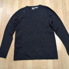 オシャレ⭐DESCENTE]紺グレーストライプジップ編み込み赤