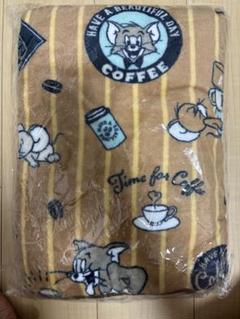 トムとジェリー コーヒー柄ブランケット