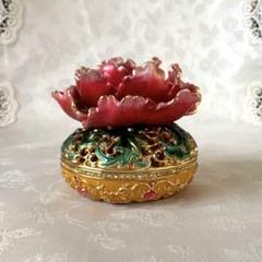 ボタン 花型　ハンドメイド 合金 ジュエリー ケース　小物入れ