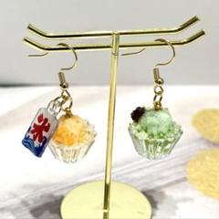 かき氷 ピアス マンゴーミルク 宇治金時 サージカルステンレス 金属アレルギーに